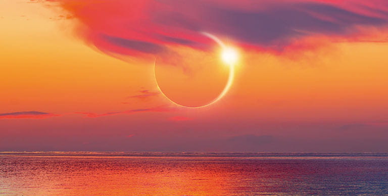 A solar eclipse